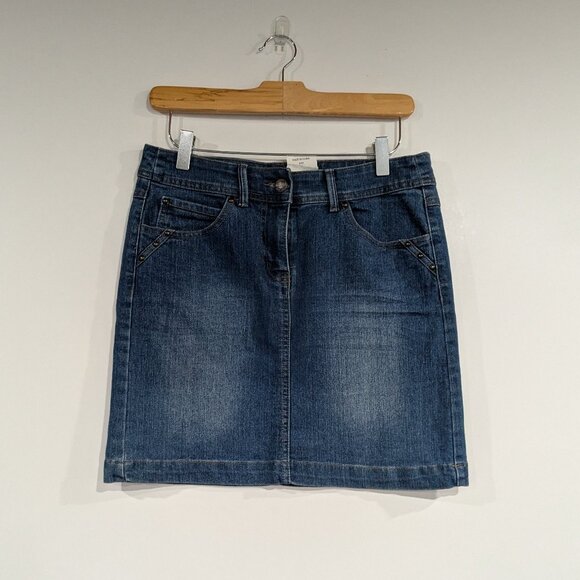 Camaieu Denim Jean Skirt Blue Size UK 8 Size US 4 - Picture 1 of 4